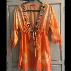 Hale  Bob tie dye emblished top